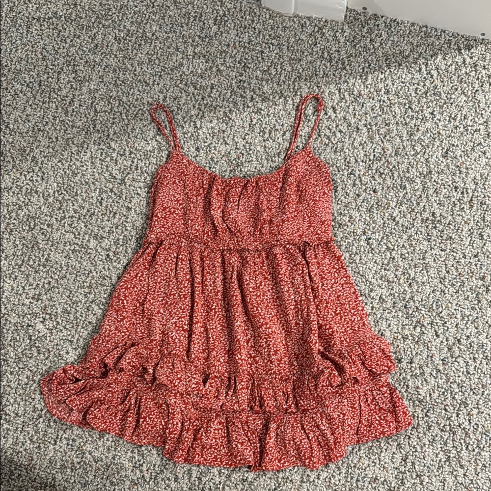 Floral Red Mini Dress